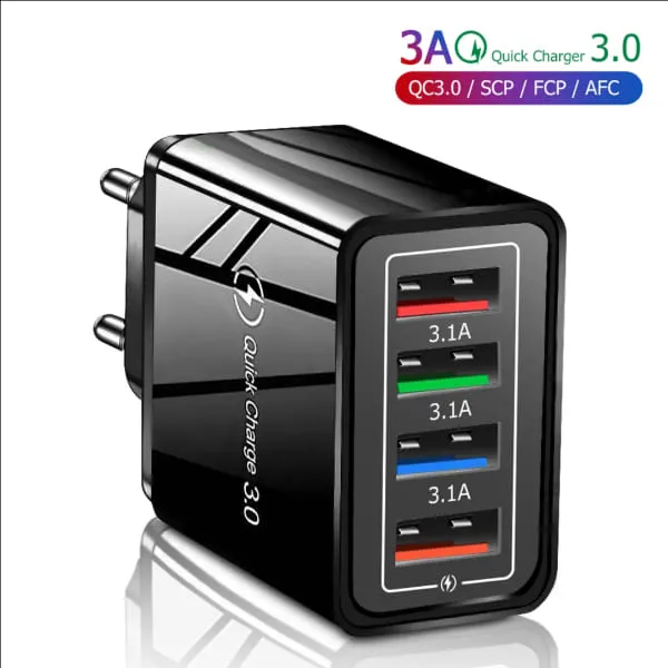 4 usb port phone charger , adaptor