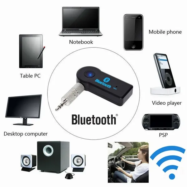 Wireless Bluetooth 3.5mm AUX Audio Receiver Adapter - image 1