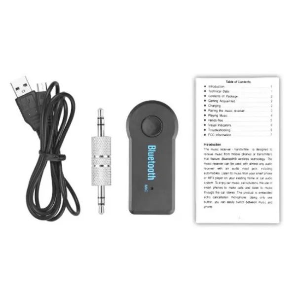 Wireless Bluetooth 3.5mm AUX Audio Receiver Adapter - image 2
