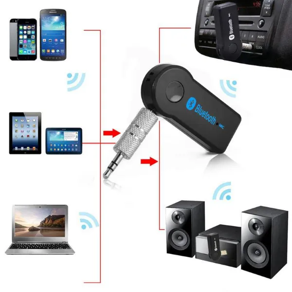 Wireless Bluetooth 3.5mm AUX Audio Receiver Adapter - image 3
