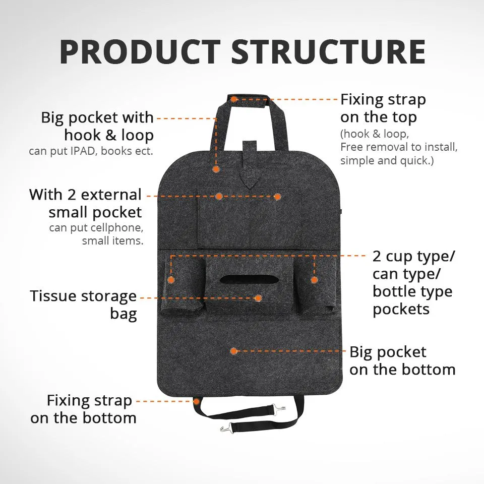 Car Back Seat Storage Bag Organizer - image 5