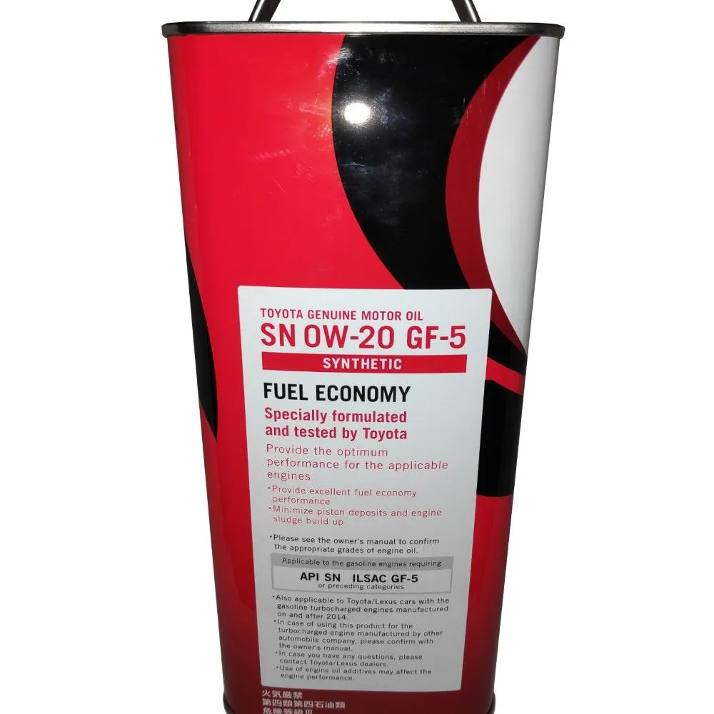 Toyota Genuine Motor Oil SN 0W-20 Synthetic - image 4