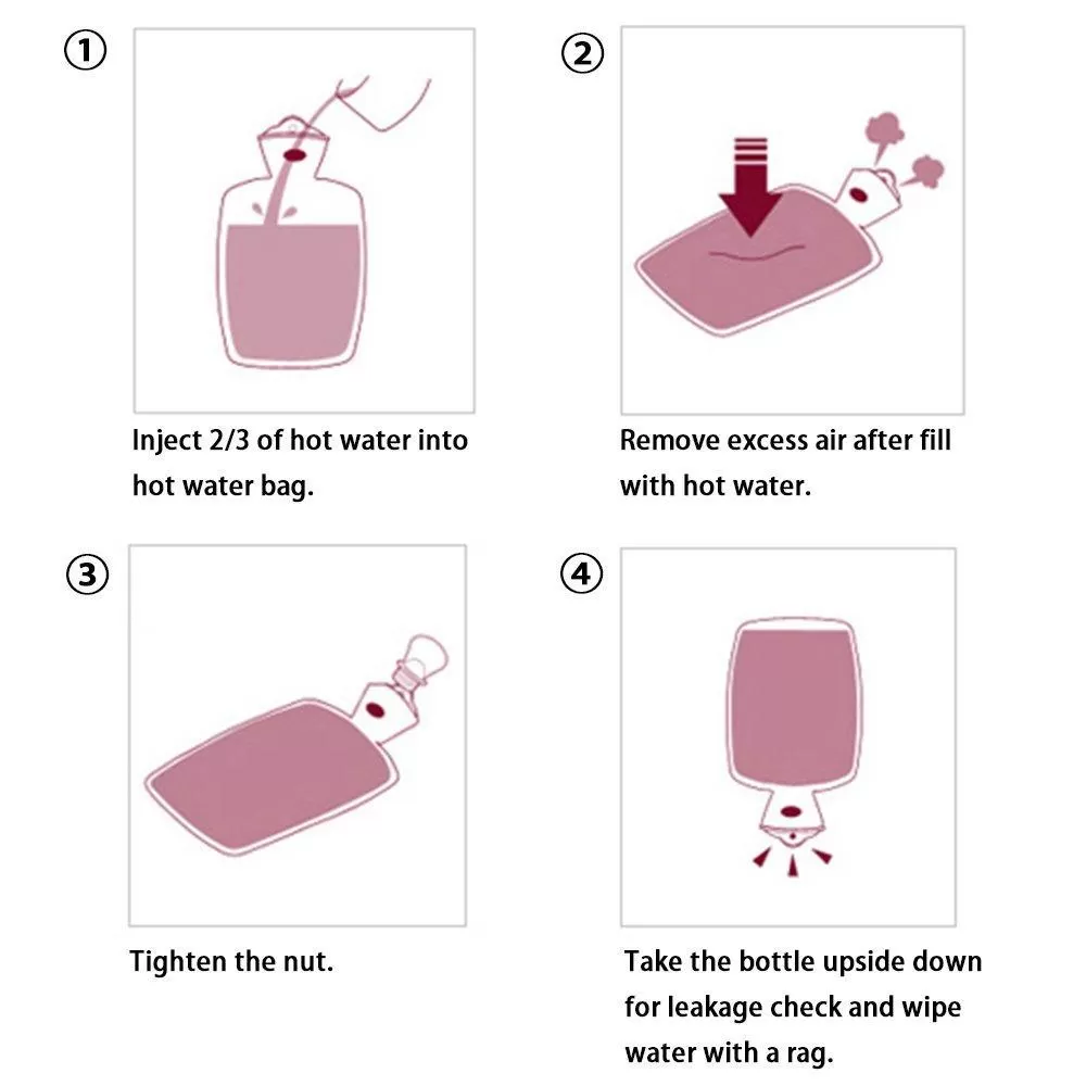 800 ml Hot Water Bottle Bag Menstrual Pain Relief - image 5