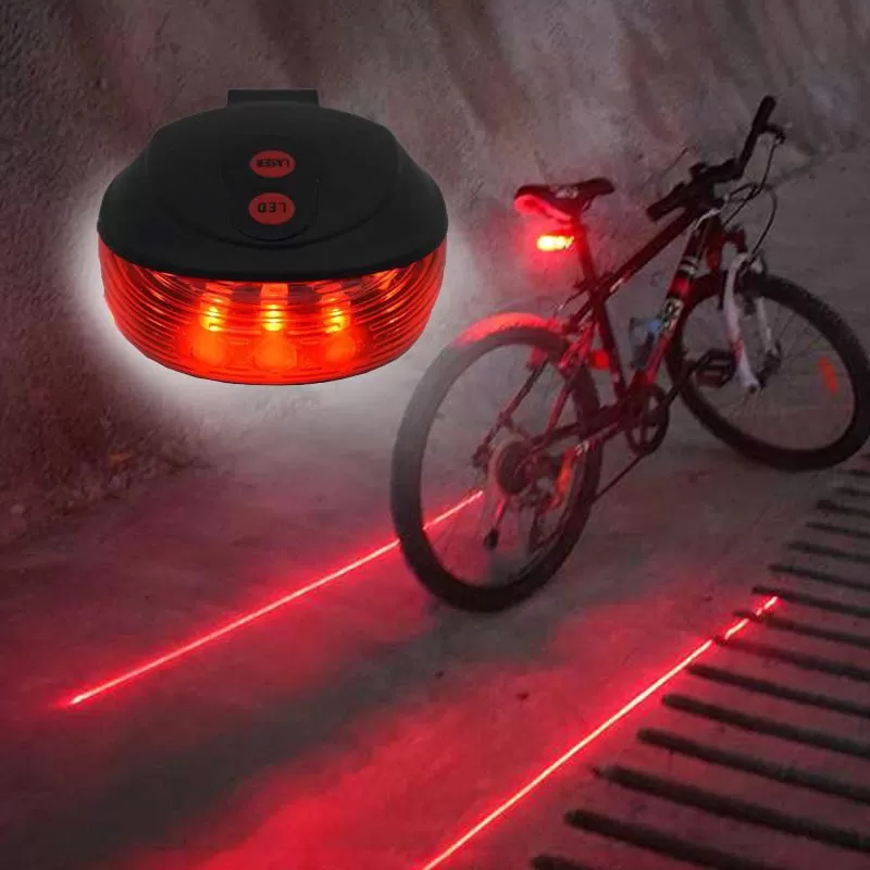 Cycling Lights  5 LED 2 Lasers 3 Modes Bike Taillight - image 4