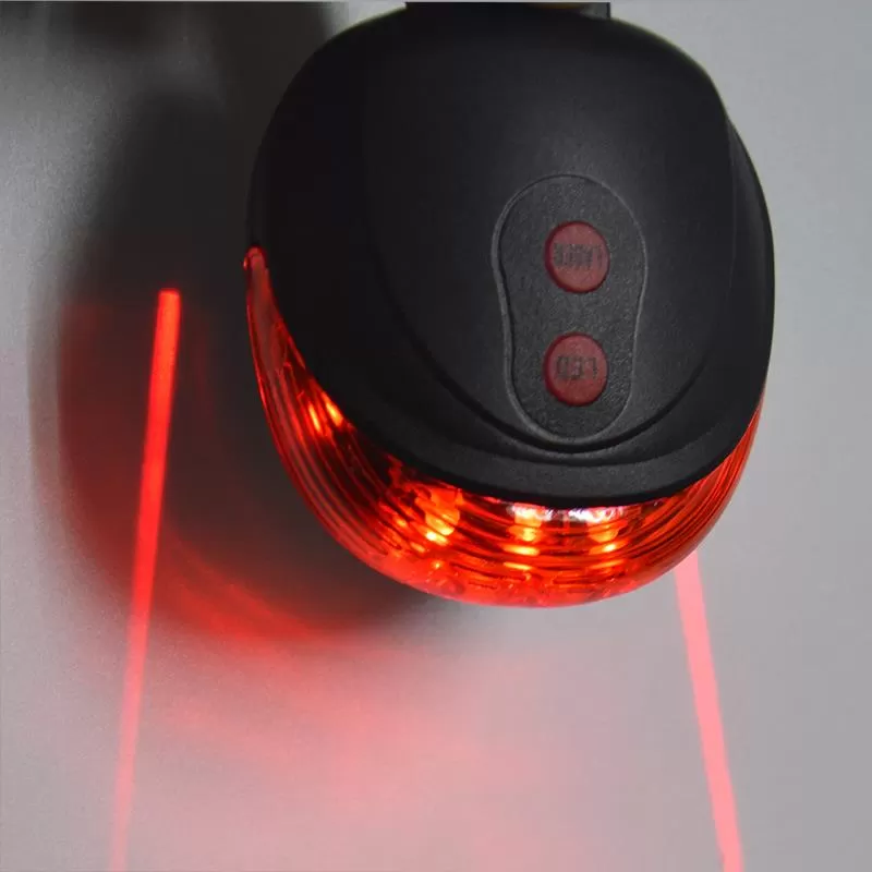 Bike 2 Laser 5 LED Flashing Lamp Rear Cycling light - image 3