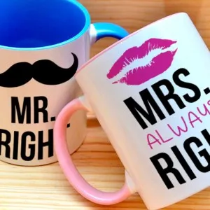 Gift Anniversary Inner Color Couple Mug Printing gift