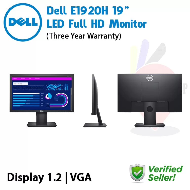 Dell E1920H 19″ LED Monitor (3YW) - image 3