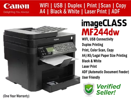 Canon image CLASS MF244dw all in one printer (Black & White)