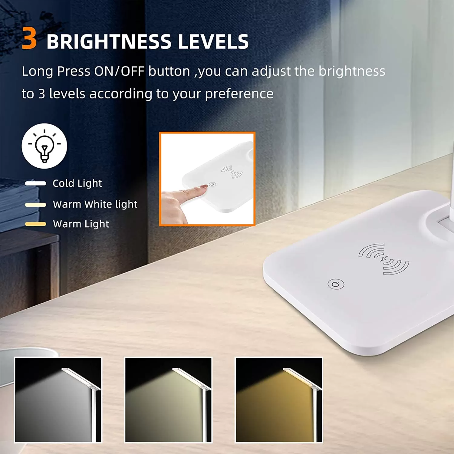 HEISENS Desk Lamp,LED USB Charging Port - image 4