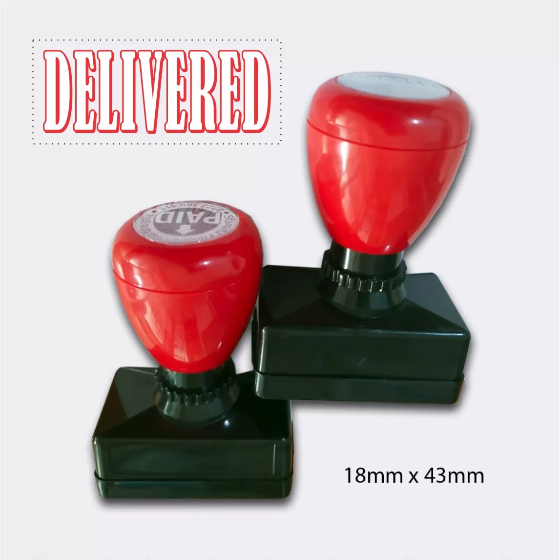 DELIVERED Pre Inked Rubber Stamp