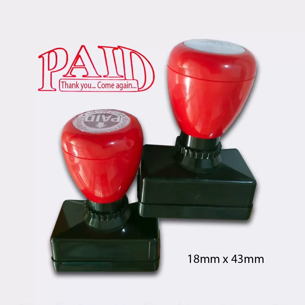 PAID Pre Inked Rubber Stamp