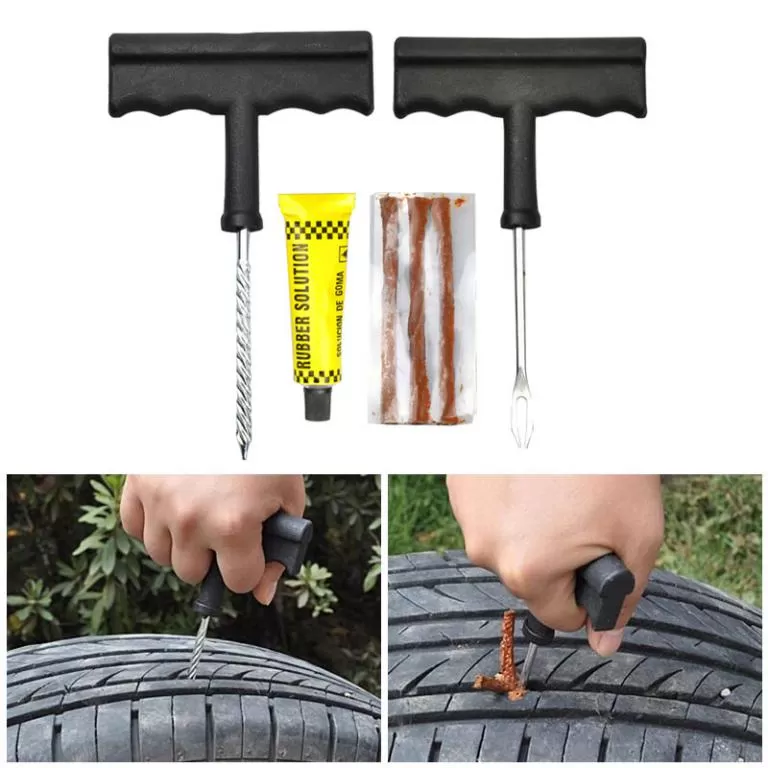 Tire Patch Kit 6Pcs Car Auto Tubeless Tyre Tyre Puncture Plug