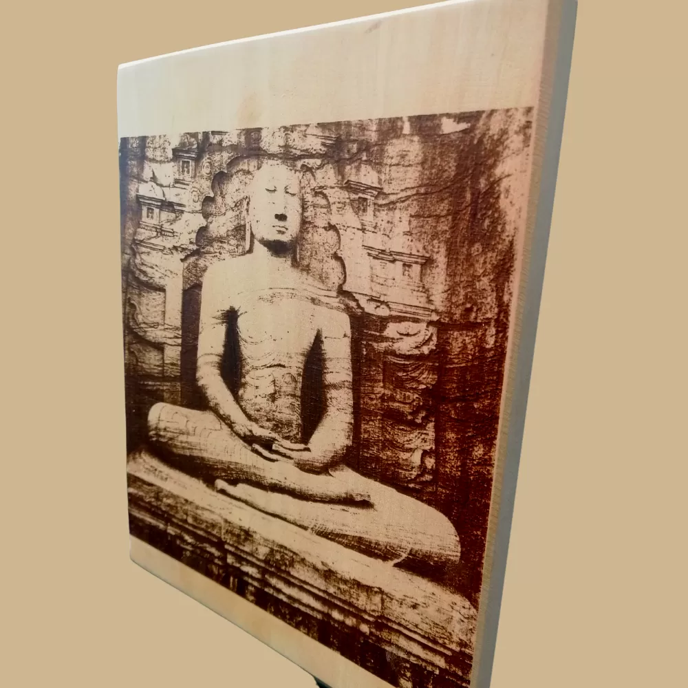 Lord Buddha Wall Art, Sakyamuni wood  Laser burning - image 1