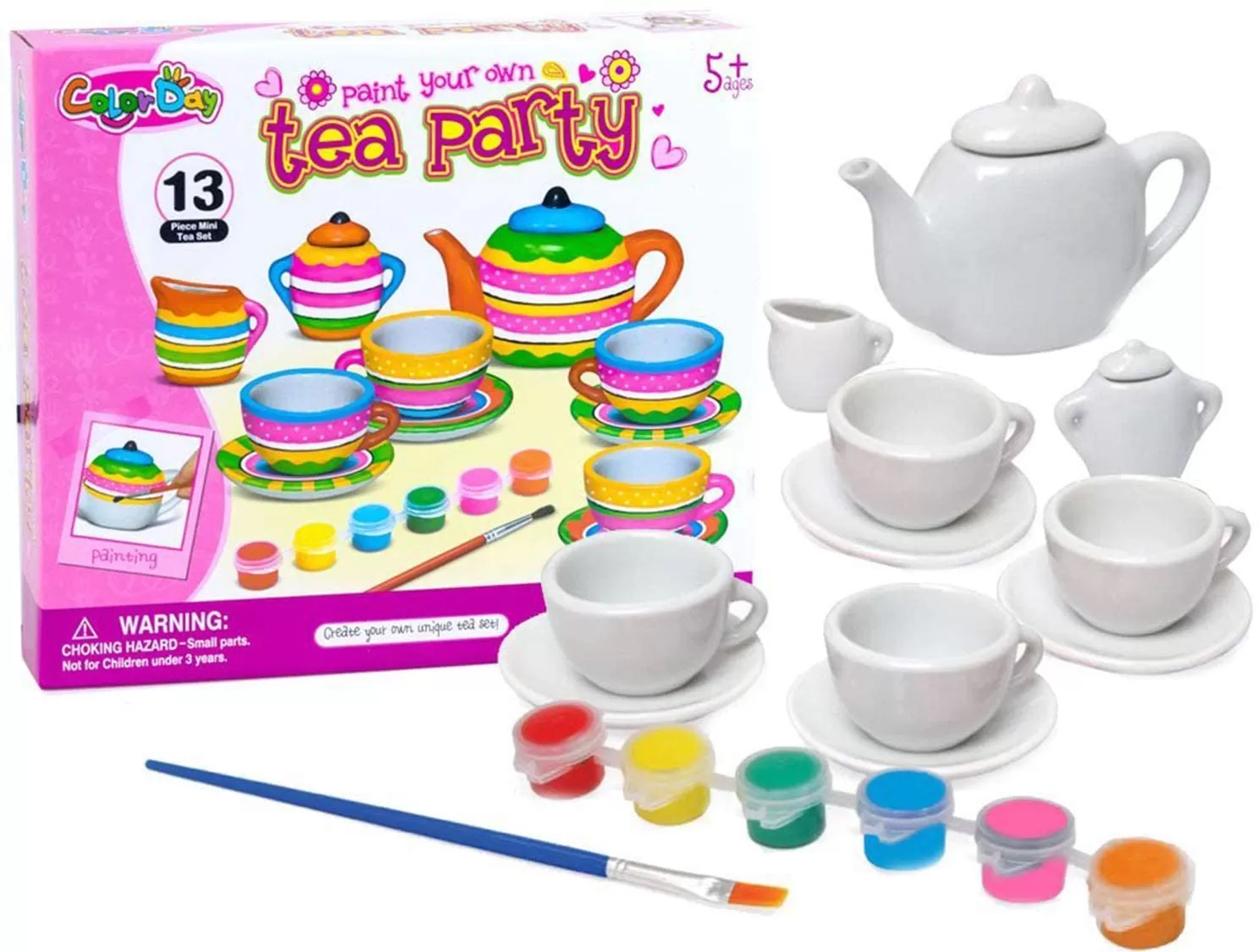Paint A Tea Set, Paint Your Own Craft Kit for Kids