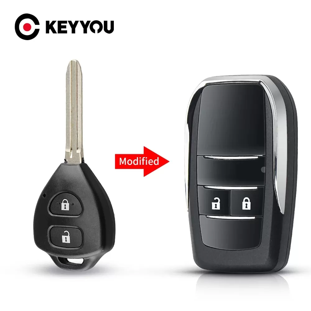 Modified Key 2 Buttons Fob For Toyota