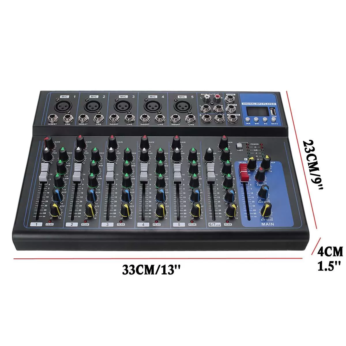 Yamaha F7-USB-BLK 7 Channel Professional Mixer bluetooth - image 3