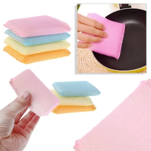 4PCS Packed House Cleaning Sponge Scrubber Foam Scouring Pad Dish Scrubbers