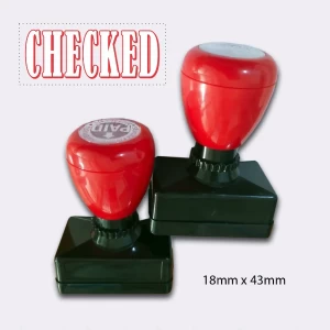 CHECKED Pre Inked Rubber Stamp