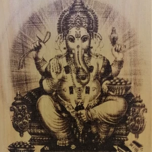 Load Ganesha wall art unique  gifts | Wood laser burning art