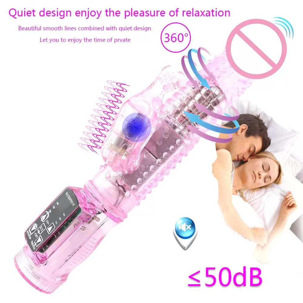 Dual Head Cli rabbit Telescopic Dildo Vibrator sex toy - image 5