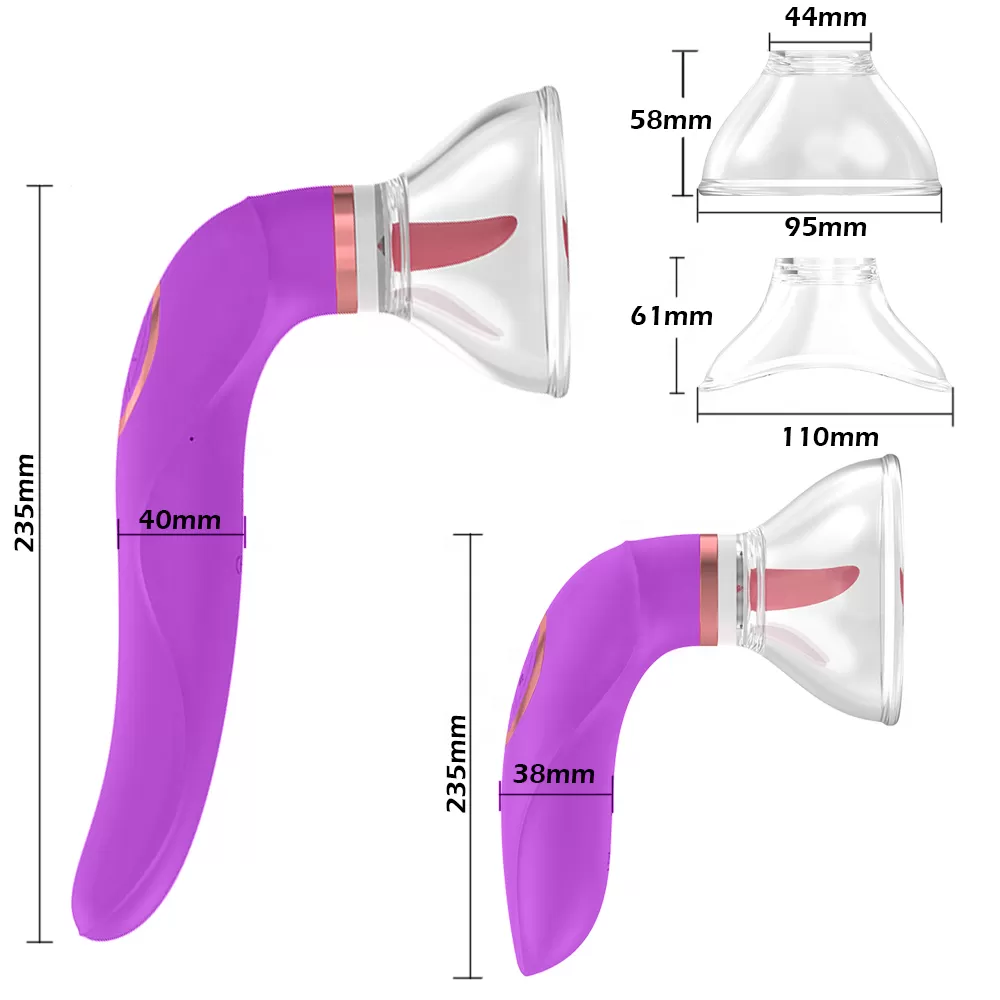Women sex toy Tongue pussy Licking vacuum Vibrator - image 2
