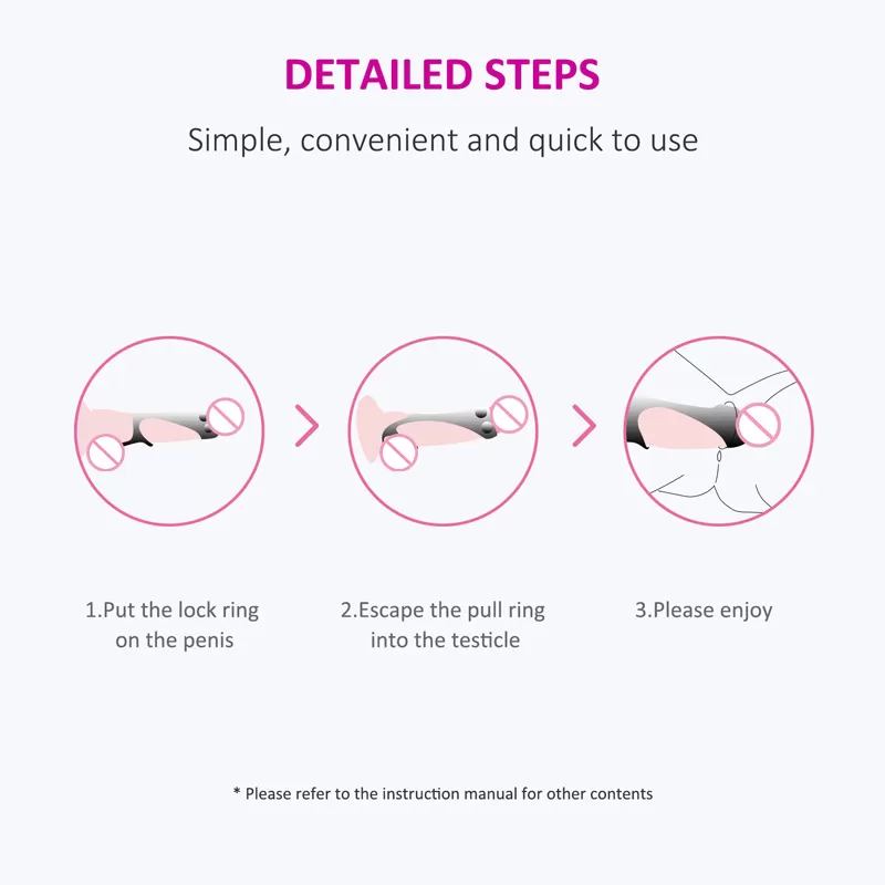 Erection delay male Cock Ring sex toy - image 4