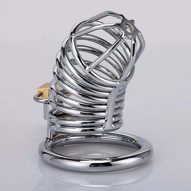 men Penis stainless steel Chastity cage bdsm sex toy - image 2