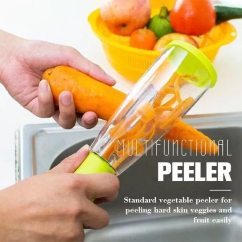 Multifunctional Storage Peeler With Trash Can