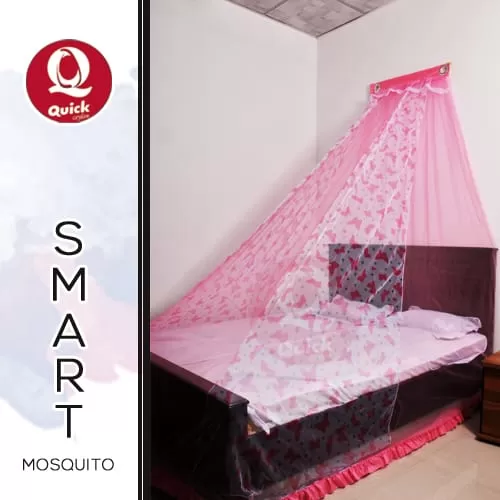 Wall Mosquito Net 6 x 5 Bed Size With Elastic - image 4