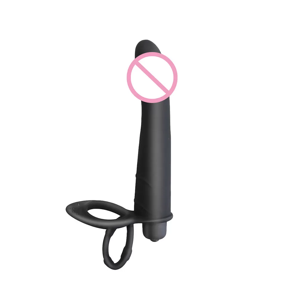 Double Penetration penis Strap On Dildo Vibrating - image 3