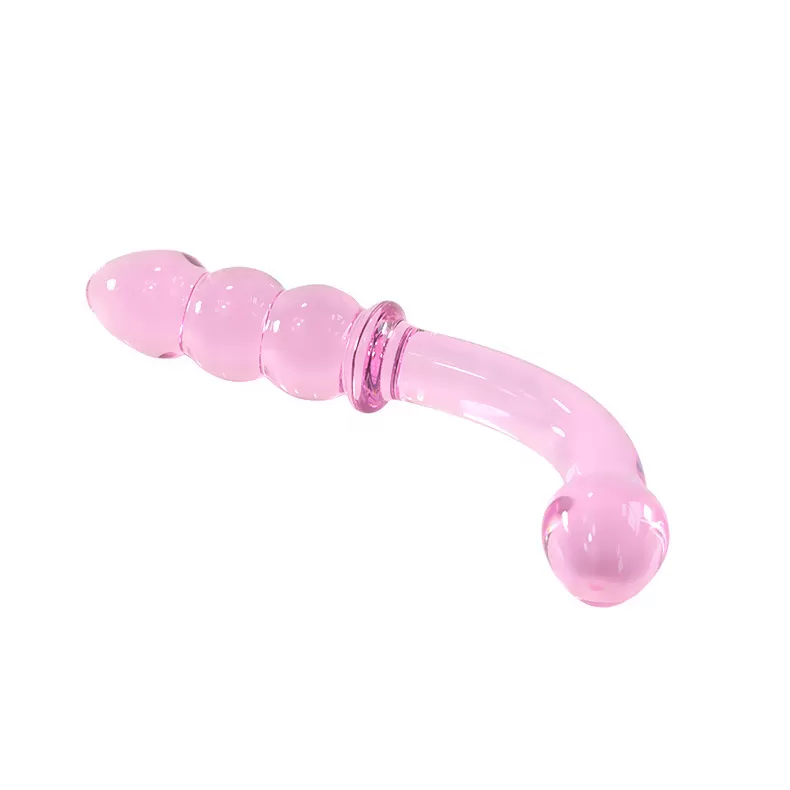 Glass Dildo Fake Penis Crystal Anal Beads - image 2