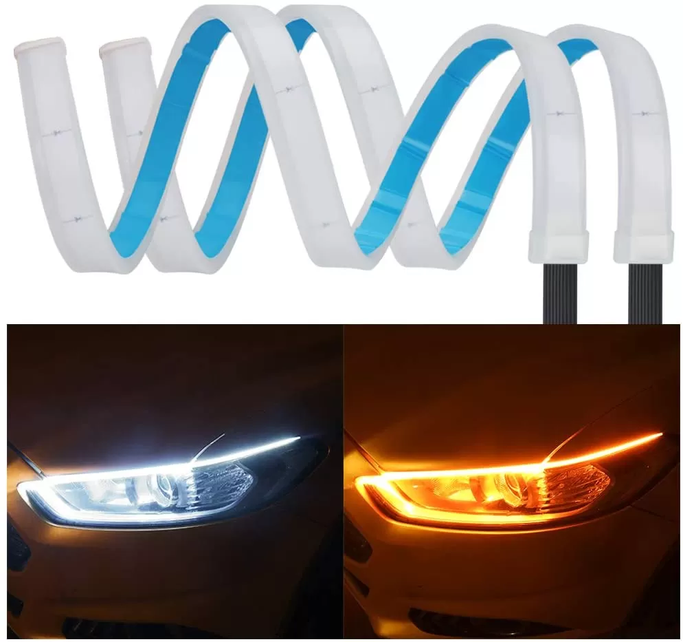 60cm Car Led Hose Strip Daytime Light Turn Signal Lamp - image 2