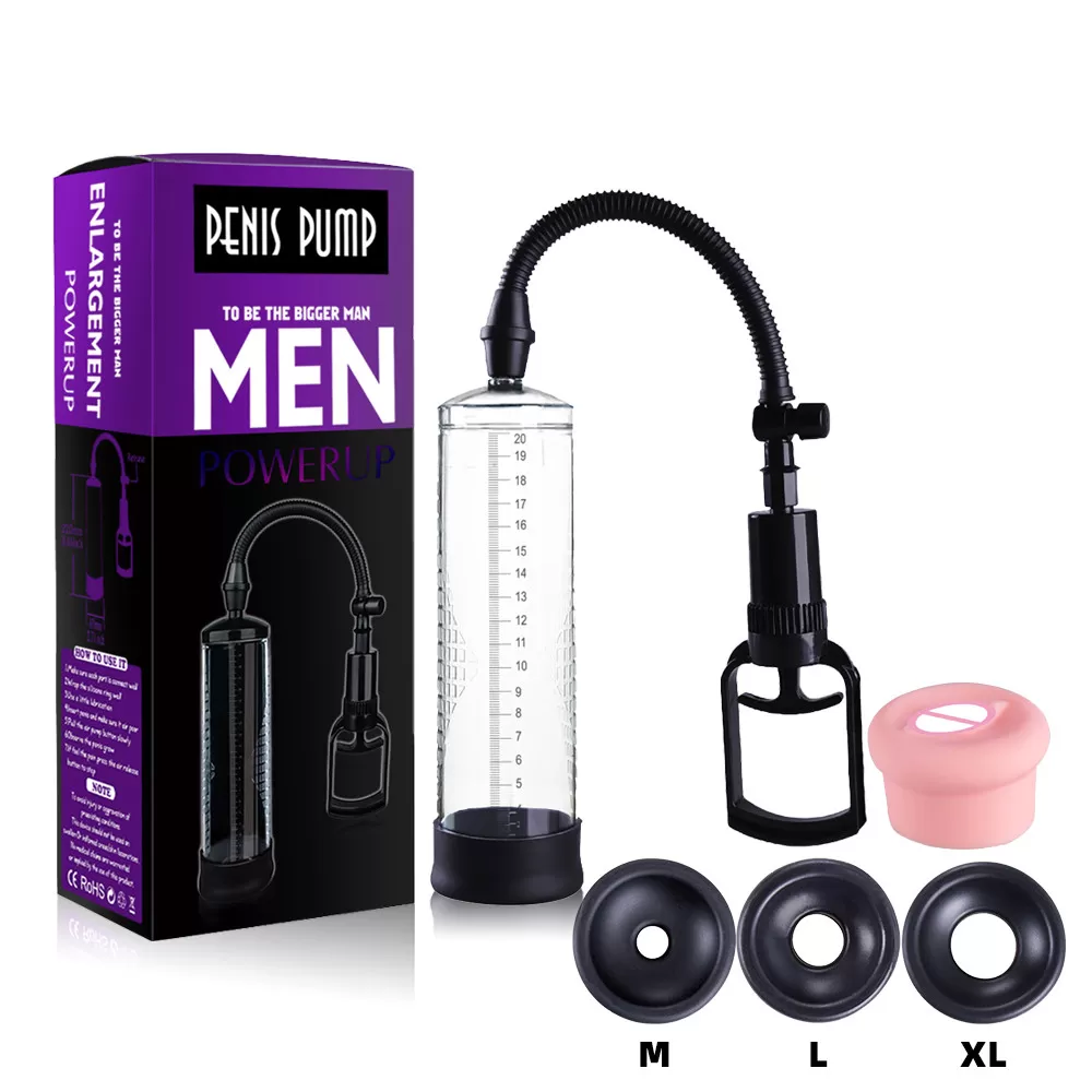 men enlargement three sleeve pump sex toy
