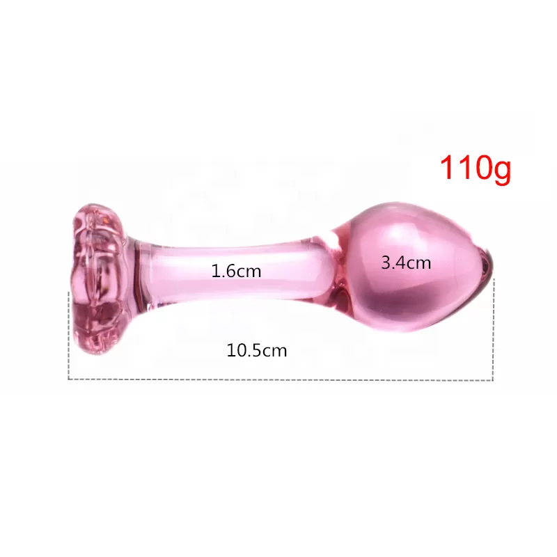 Crystal Glass Flower Butt Plug sex toy - image 2