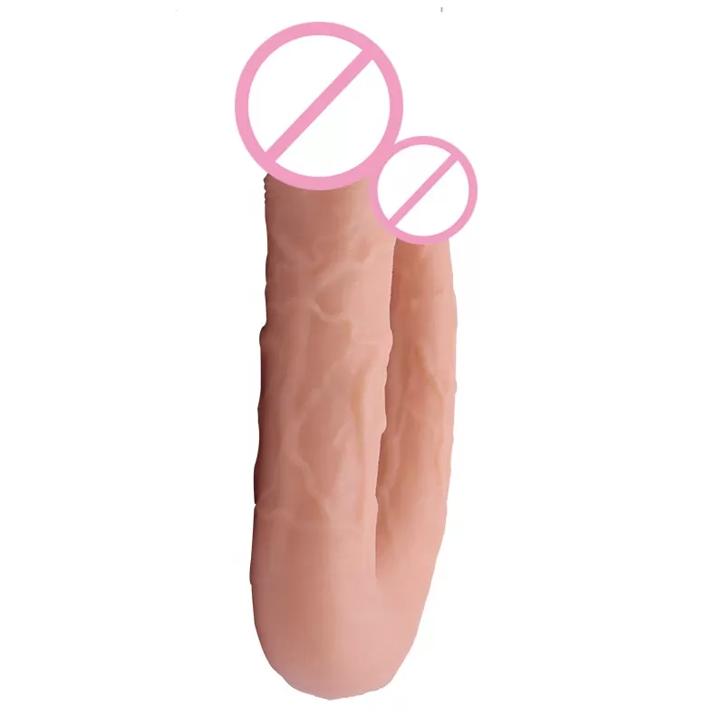 Realistic Double penis Ended u Dildo sex toy - image 3