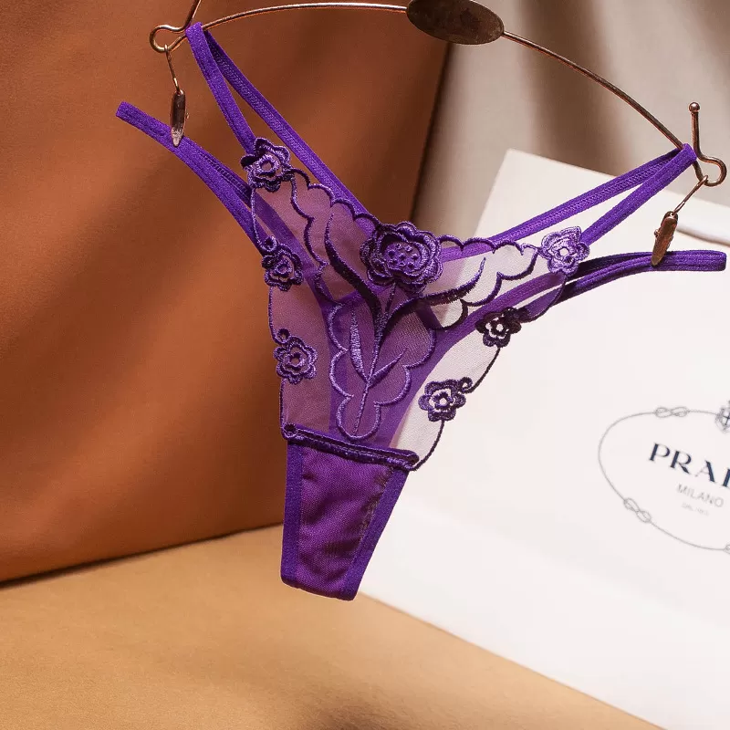 Sexy Lace Thong G String embroider panty - image 2