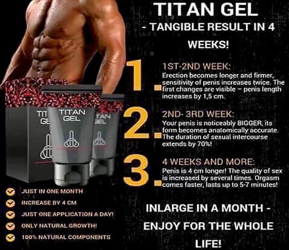 TITAN RED PENIS ENLARGEMENT BIG SIZE MEN GEL - image 2