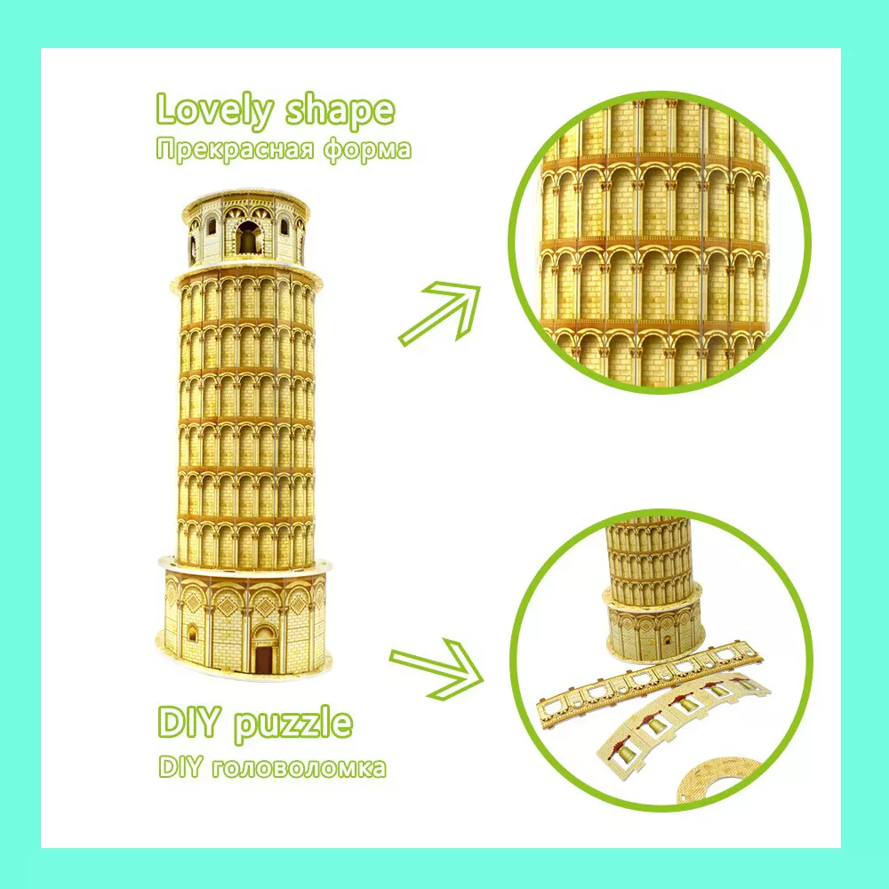 3D Puzzle leaning Tower 13 pcs - image 2