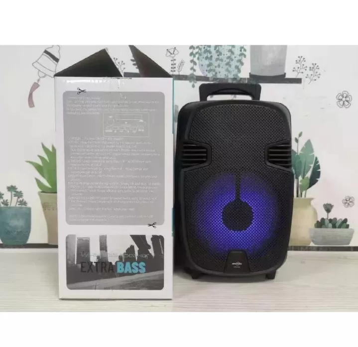 8inch Bluetooth karaoke speaker with stereo microphone - image 2