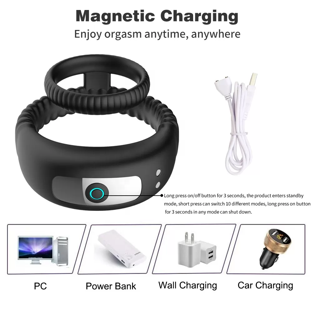 rechargeable vibrate cock ring sex toy - image 3