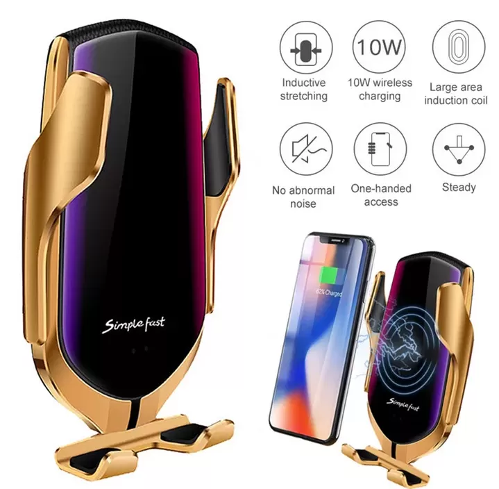 10w wireless auto clamp car mobile charger