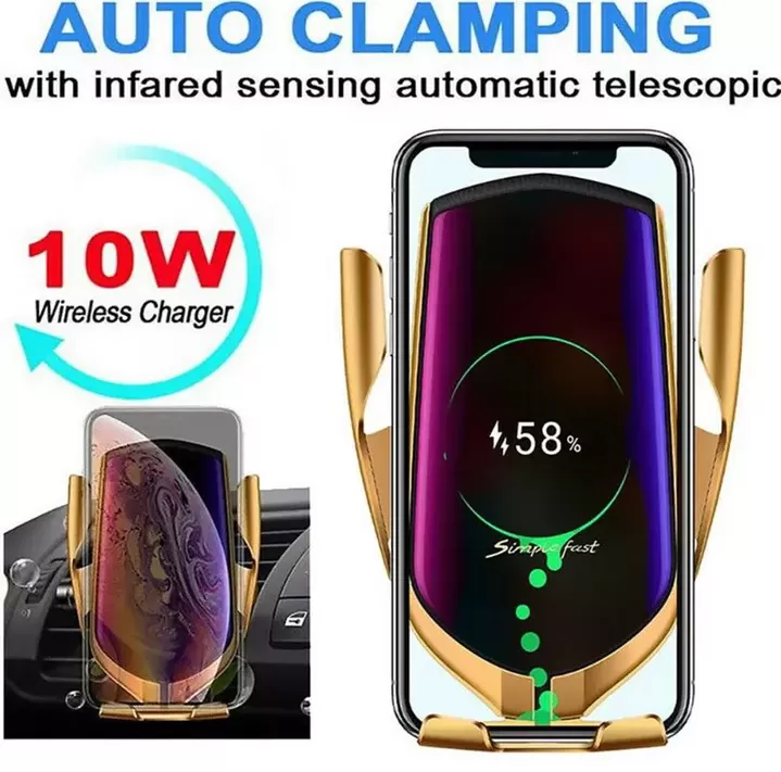 10w wireless auto clamp car mobile charger - image 2