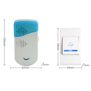 Remote control wireless doorbell 10-15m range max