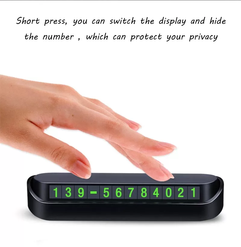 Car Temporary Parking Card Hidden Mobile Phone Number - image 3