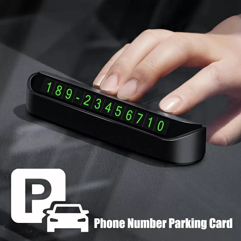 Car Temporary Parking Card Hidden Mobile Phone Number - image 2