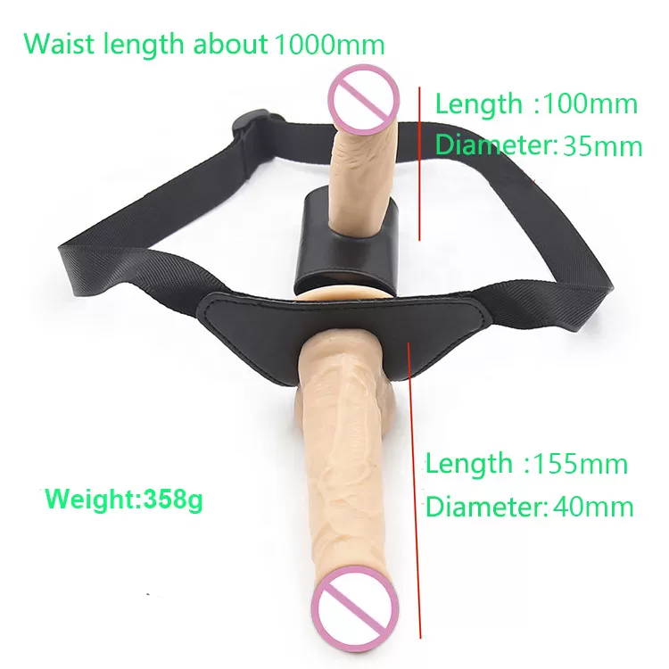 panty type women strap on double dildo sex toy - image 2