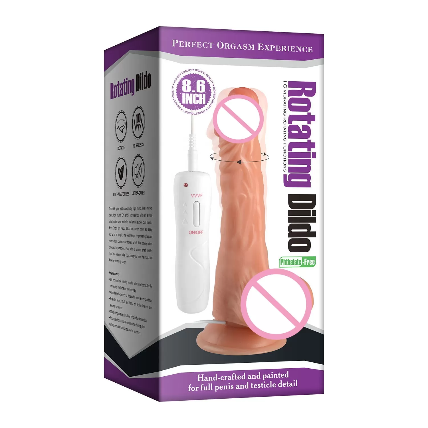 strapon with vibrate 8 inch rotate dildo sex toy - image 5