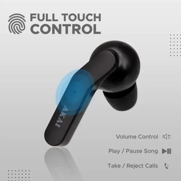 AKAI TWS EARBUDS BASS BULLETS BB40Pro Black Classic
