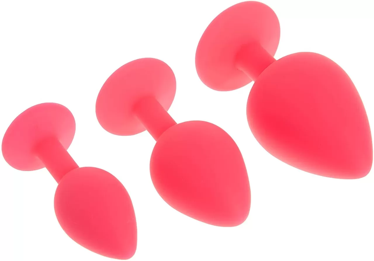 Silicon butt plug 3pcs set sex toy - image 2