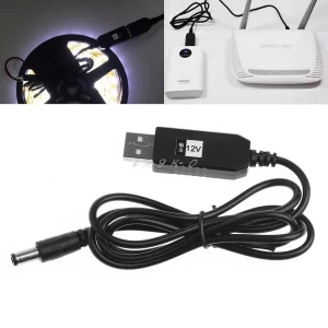 USB 5V to 12V DC Power Supply Adapter DC Jack 600mAh